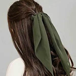 [셀러에이드]카키 리본곱창밴드 곱창헤어밴드 헤어악세사리