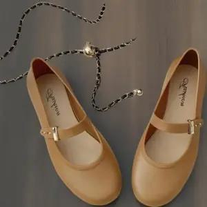 CCS7D16여성용 스트랩 메리제인 라운드토 무지 플랫 슈즈