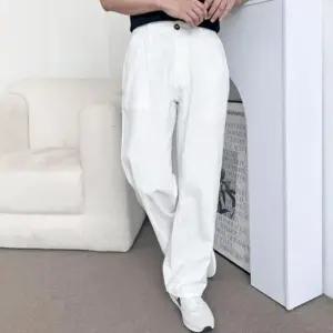 밴딩면바지 남자 와이드 팬츠 봄 여름 가을 남친룩