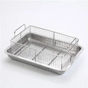 튀김기 채망 스텐사각바구니 튀김망 사각 스텐 손잡이