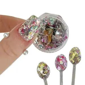 [골드스마일]네일아트 홀로그램 오로라 스팽글 믹스 글리터 11종