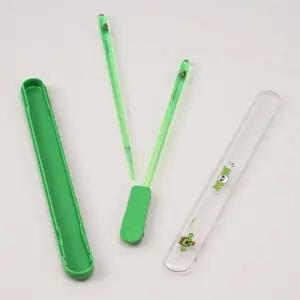 조용한 젓가락 케이스 세트 스파이크 테마 캐릭터 어린이 식기 세트 도시락