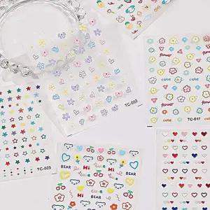 [골드스마일]네일아트 올록볼록 귀욤 곰돌이 하트 토끼 엠보스티커