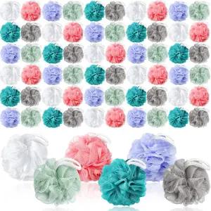 Umigy 36pcs 목욕 스펀지 샤워기 40g Loofahs 벌크 루피 각질 제거 바디 스크러버 팩 부드러운 컬러풀 메쉬