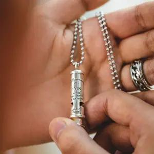 휘슬 호기 방공초 순은 체인 탄두 올빼미 목걸이