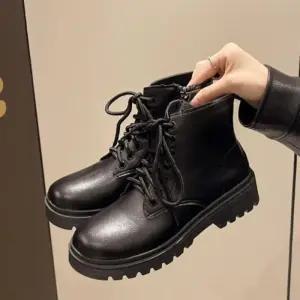 [라일리] Rly 여성 발목 부츠 신발 빅사이즈 볼드솔 레더 하이