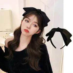 편한 새틴 빅리본 헤어밴드