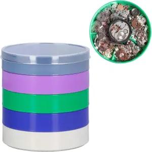 스투풀 시계 부품 트레이 5개의 보관함 컬러풀 수리 정리함 이동 나사 위한 원형 플라스틱 도구 홀더