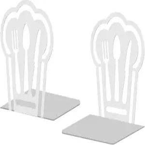 선반용 피코블루 메탈 북엔드 사무실 책상 방 5.3 x4.3 x6.1 주철 심플 화이트 1쌍셰프 모자