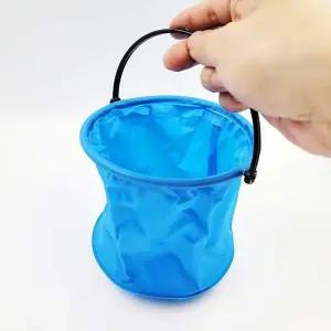 미술 물통 접이식 블루 붓세척통