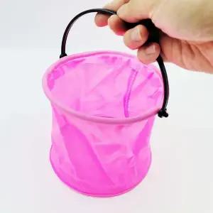 접이식 핑크 미술 물통 붓세척통
