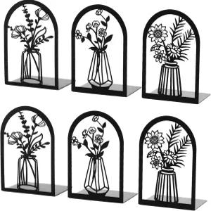 림 3쌍 금속 책꽂이 장식용 무거운 책을 위한 미끄럼 방지 홈스쿨 오피스용 꽃꽂이 홀더