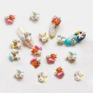 [에스에스_62]네일아트 쿨썸머 네일파츠 2입 조개파츠 3종