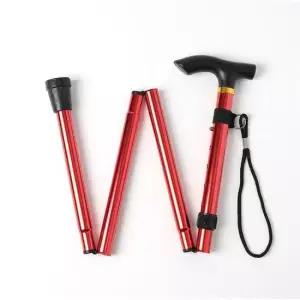 효도지팡이 보행 접이식 효도지팡이(레드) 어르신지팡이