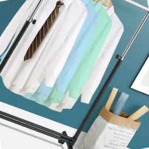 [원오안전] 행거 거치대 인테리어 조립식 옷걸이 파이프 이동식 옷걸이헹거 (본품)