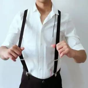Y자 서스펜더 벨트 남성 정장 멜빵 클래식 스타일 멜빵벨트