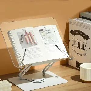 독서용 책꽂이 핸즈프리 책상 조절 가능한 요리책 문서꽂이 교과서 음악책 아크릴