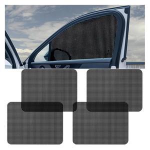 DUSCOKE 4PCS 차량 측면 창문 선쉐이드, 자외선 차단 개인정보 보호 정적 접착 필름 스티커, 열 눈부심 방지를 위한 재사용 가능한 워셔블 자동 그늘막 대부분의 차량용