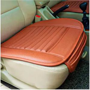 DXNQ 카시트 커버 가죽 자동차 내부 전면 하단 시트 수납 포켓 SUV 트럭 및 밴용 편안한 미끄럼 방지 쿠션