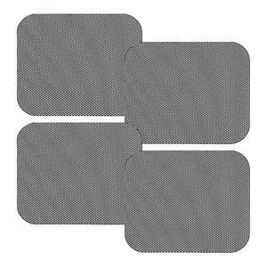 Tuxihap 4PCS 차량 측면 창문 선쉐이드 - 재사용 가능한 워셔블 정적 접착 필름 그늘막 스티커 자외선 차단 및 열 눈부심 대부분의 차량을 위한 프라이버시 보호기(블랙)