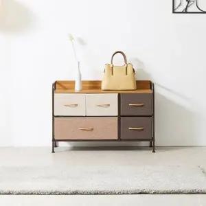 미래퍼니처 제리오 2단 5칸 패브릭 수납장