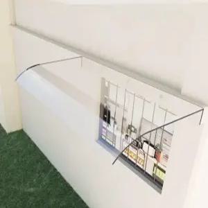 투명 캐노피 차양 비가림 빗물 입면 베이 알루미늄 차양막 현관 테라스 창문 어닝 입구