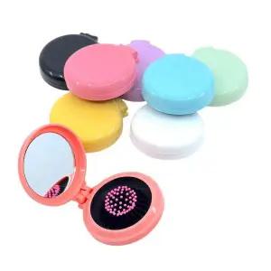 휴대용 접이식 마카롱 거울 빗 세트