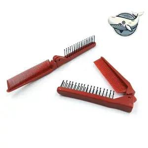 휴대용 접이식 다기능 레드 빗 스타일링 미용