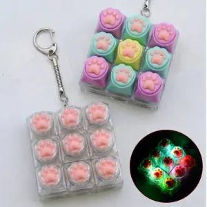 고양이 발바닥 키캡 키링 기계식 스위치 피젯토이 장난감 투명 아크릴 스트레스 해소