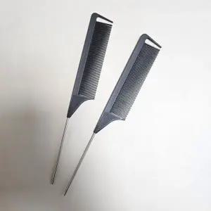 꼬리빗 스틸 손잡이 머리손질 가르마