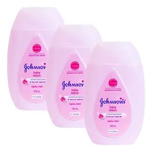존슨즈 베이비 로션 핑크 100ml X 3개 크림 바디 순한 보습 아기 목욕용품 유아