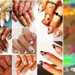 Oblique 홀로그램 네일아트 스티커 6종50모양