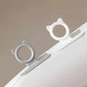 변기홀더 귀여운 실리콘 부착형 변기 시트 손잡이 고양이