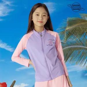 [나사키즈][ISA KIDS] 키즈 그래픽 집업 래쉬가드 - 퍼플