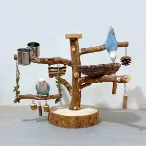 앵무새 횟대 놀이터 중형 새장 새집 애완조 패키지 폴대 잉꼬 사육장 스테인레스 바닥형스탠드