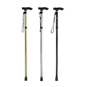 길이조절지팡이 T자형 손잡이 접이식 노인지팡이 길이조절 보조지팡이