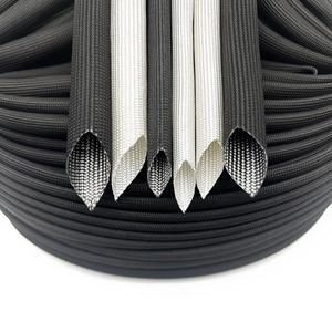 0.5mm - 30mm 땋은 유리 섬유 슬리브 600 Deg.C 고온 열 차폐 화학 Tu