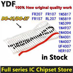 100%  1N5817 1N5399 1N4937 1N4004 UF4007 HER107 FR207 FR157 DO-41/DO-27 50개