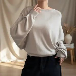 [옷자락]여성 루즈핏 가오리 긴팔 세미시스루 봄 니트