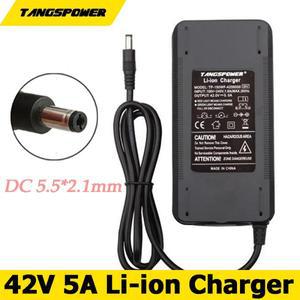 42V 5A 리튬 배터리 충전기 DC5.5x2.1MM 36V 자전거 스쿠터 호버보드 밸런스 휠 스케이트보드 이온