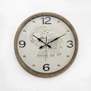 [하프클럽/셀러허브]데일리데코 엔틱라인 코끼리 벽시계