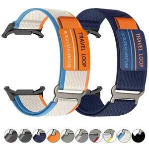 호환 갤럭시 호환 워치 7  47mm 남성용 나일론 트래블 루프 스트랩 스포츠 밴드 틈새 없음 곡선형 끝 브레