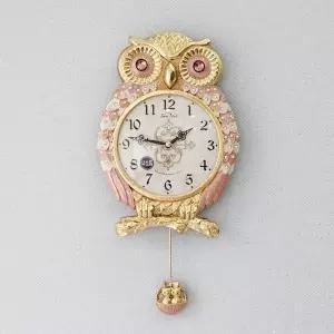 [하프클럽/셀러허브]데일리데코 스마트 부엉이 추 벽시계