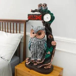 [하프클럽/셀러허브]데일리데코 헬로 부엉이 장식 탁상 시계