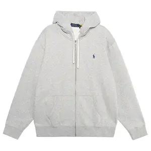 [폴로 랄프로렌]폴로 랄프 로렌 포니 로고 자수 풀 집업 후드 스웨트셔츠 그레이 710813297002