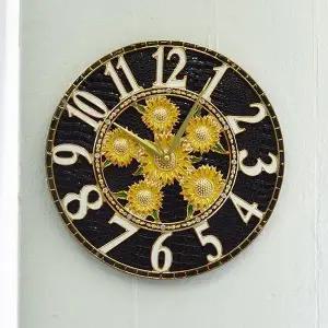 [하프클럽/셀러허브]데일리데코 라니이 해바라기 엔틱 벽 시계-중