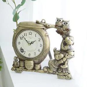 [하프클럽/셀러허브]데일리데코 엔틱 항아리 꾸러기 탁상시계 벽시계