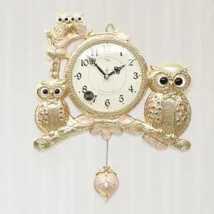 [하프클럽/셀러허브]데일리데코 로얄 디에 부엉이 무소음 추 벽시계