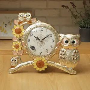 [하프클럽/셀러허브]데일리데코 풍수 인테리어 데거 로얄 부엉이 탁상시계