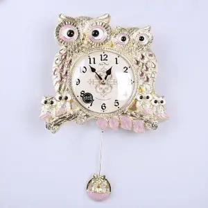 [하프클럽/셀러허브]데일리데코 테메 로얄 부엉이 추 벽시계